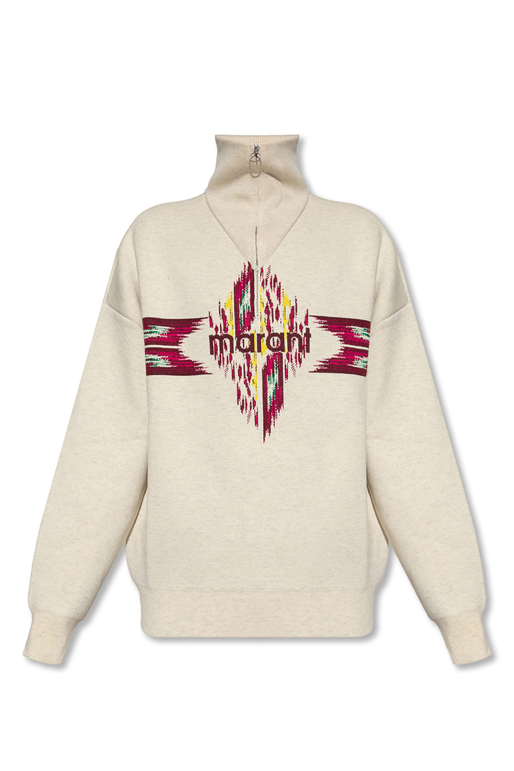 rhinestone-logo cotton sweatshirt Blu
